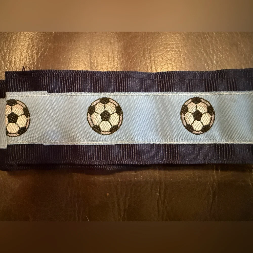 Soccer ⚽️ Ribbon D-Ring Belt (30” inches), Navy